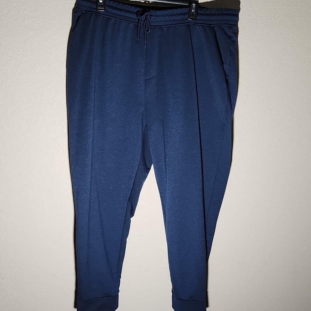 Athletic Works Mens DriWorks Jogger Pants 2XL Elastic Waist Navy Blue